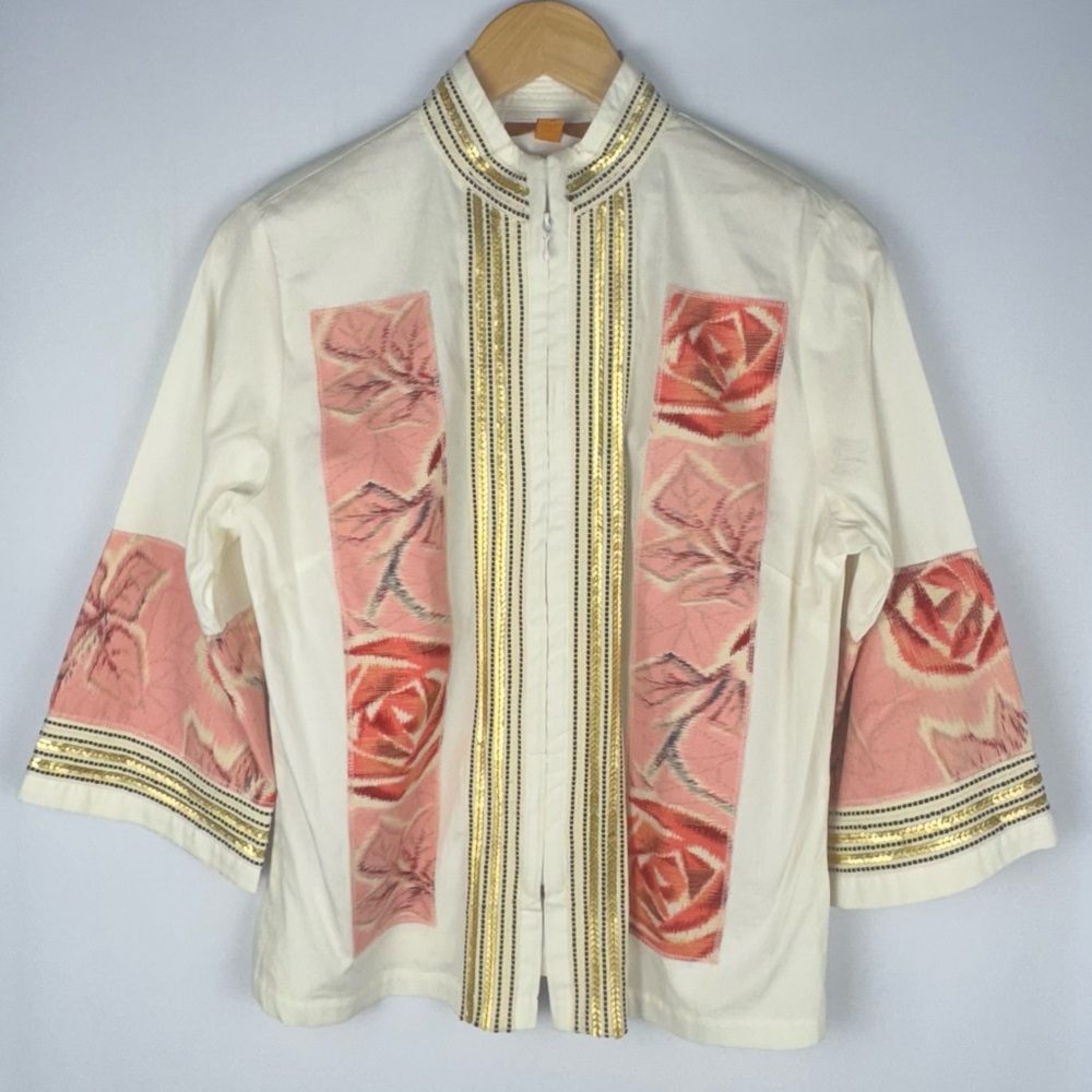 Harari Floral Kimono Zip Jacket